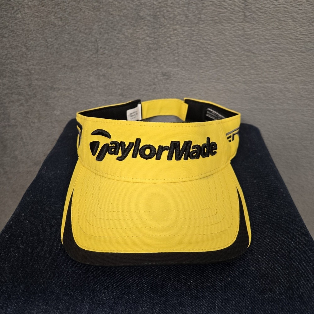 TaylorMade Visor Hat Yellow Black OS Adjustable Embroidered RBZ R1 Lethal Golf